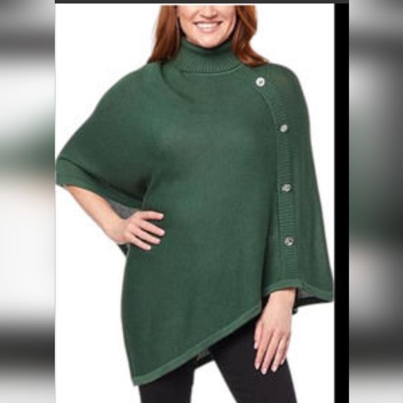 Colleen Lopez Sweaters - NWOT Colleen Lopez Turtleneck Poncho Sweater